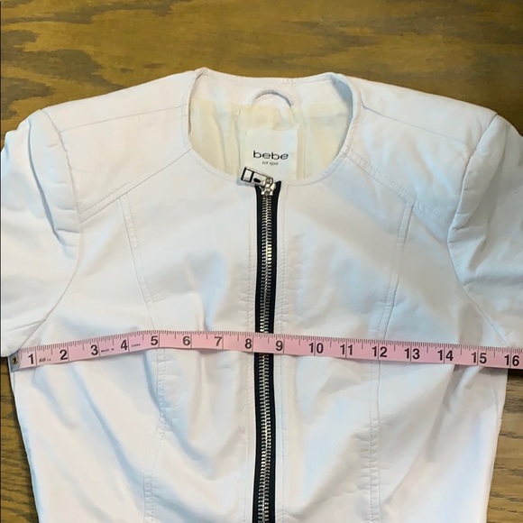 Bebe Crop Leather Jacket - Picture 9 of 9